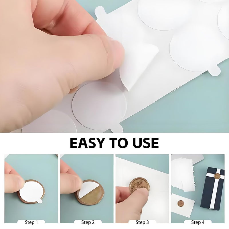 Gukoo 100 Pcs Double Sided Sticky Dots, 0.59" Museum Putty Clear Removable, Balloon Sticky Dots with Handle for Festival Home Office Party Poster Putty for Wall Decorations - Image 3